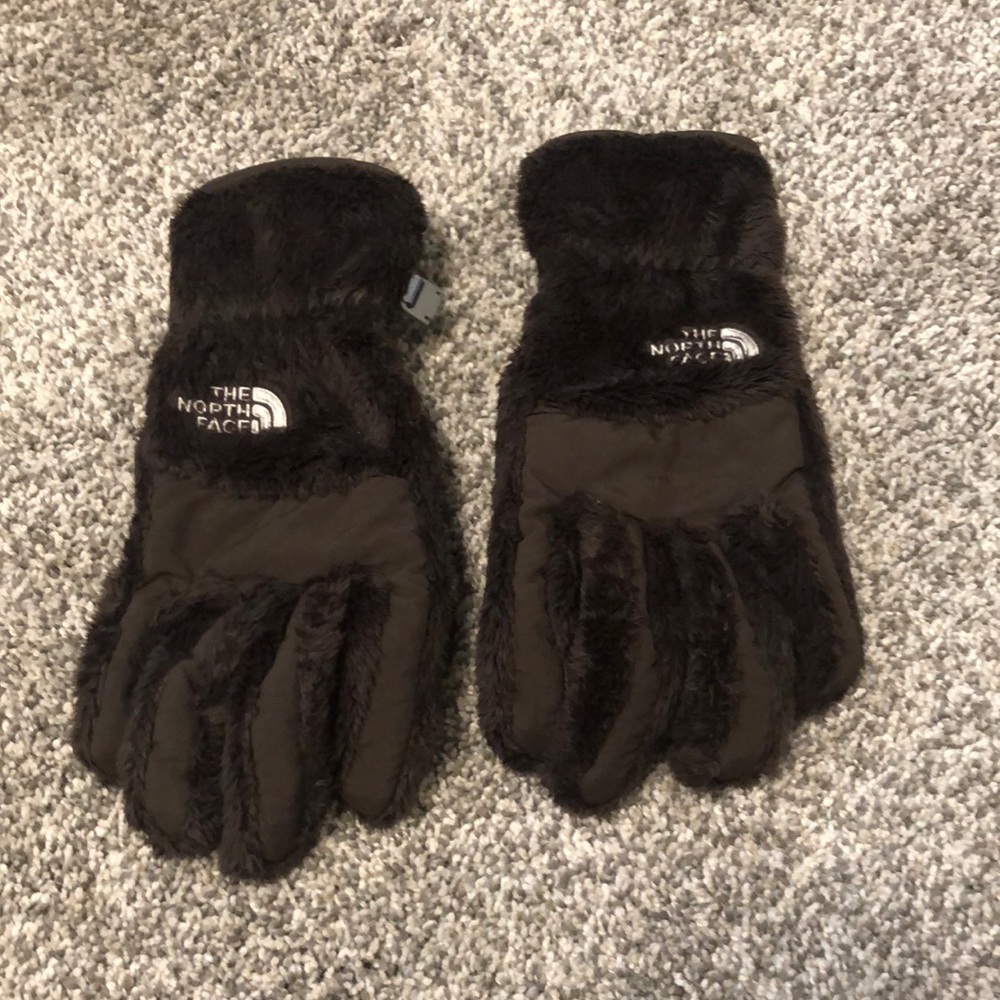EUC brown fur gloves